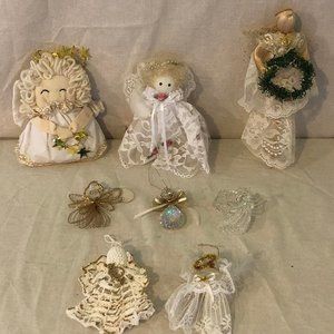 Lot of 8 Angel Christmas Ornaments